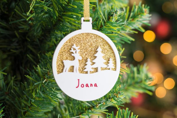 Bola de Natal Personalizada com Rena