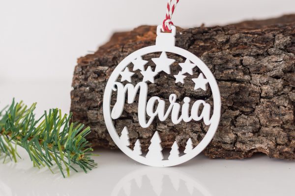 Bola de Natal Personalizada com Nome, artigos personalizados