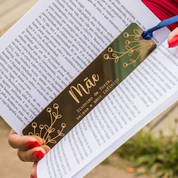 Marcador de Livro para o dia da mãe, dentro de livro aberto