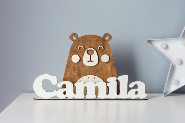 Nome Infantil com Urso Modelo 1