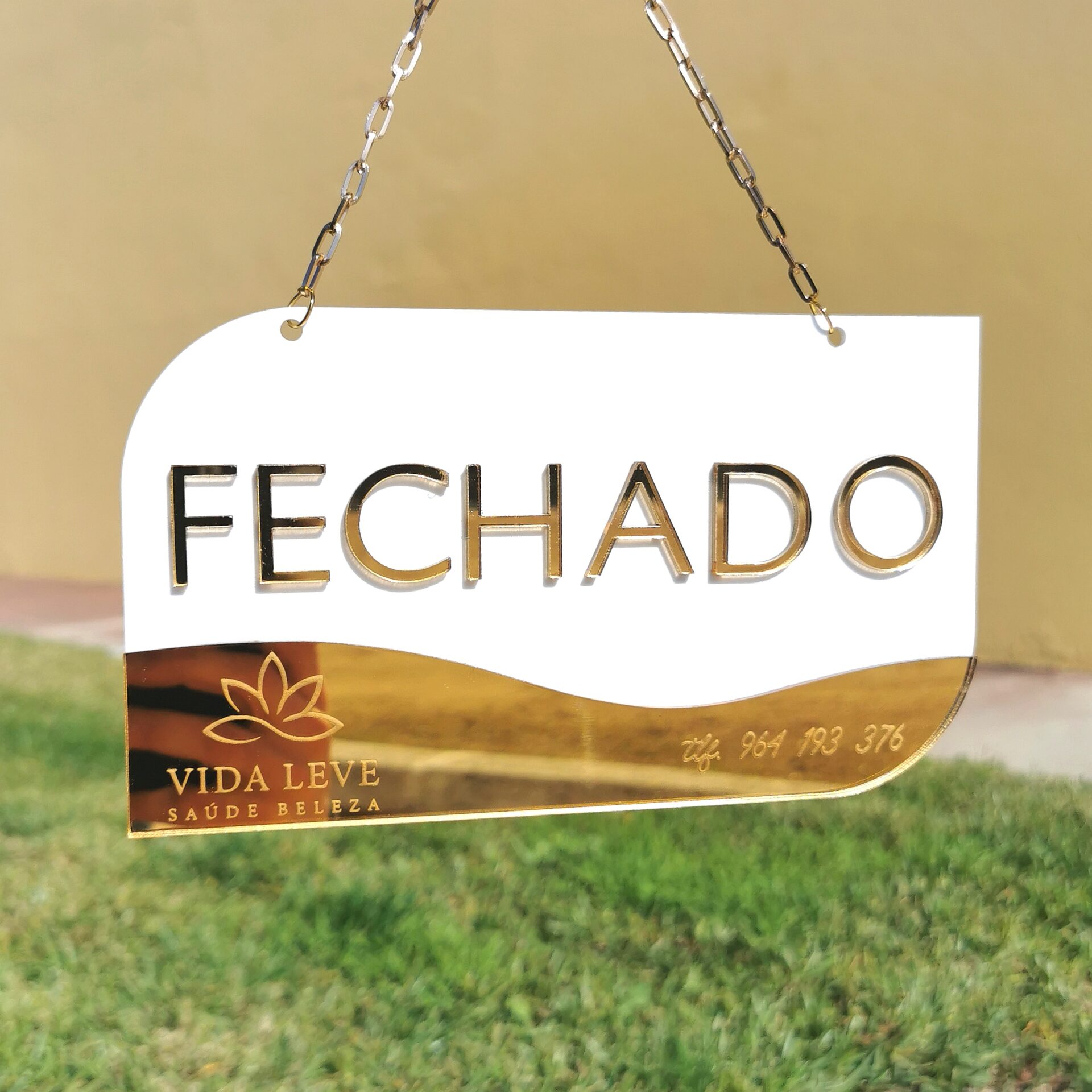Placa aberto e fechado para loja
